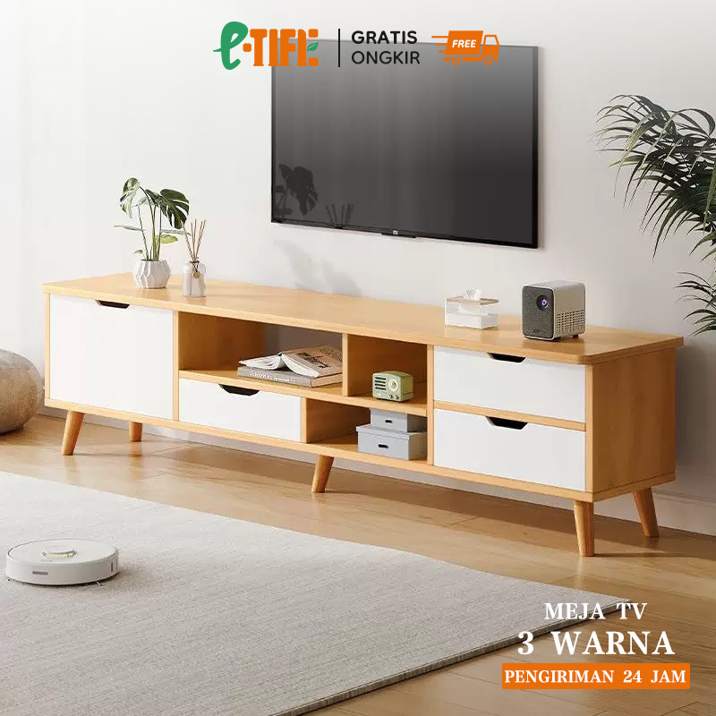 E-TIFE Meja Tv 120CM / 140CM Meja TV Murah Meja TV Kayu Rak Tv Lemari TV Kabinet Tv