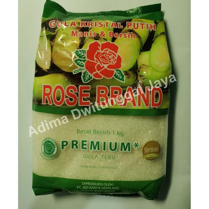 

Gula putih / White Sugar / Gula Kristal Premium Rose Brand 1 kg