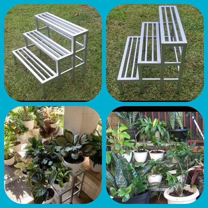 Rak tanaman susun 3 rak bunga susun - panjang 80cm