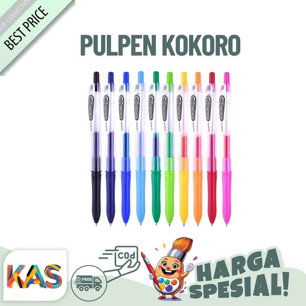 

Promo Pulpen Murah Merk Kokoro Gel 0.5 mm Ready Semua Warna- Satuan