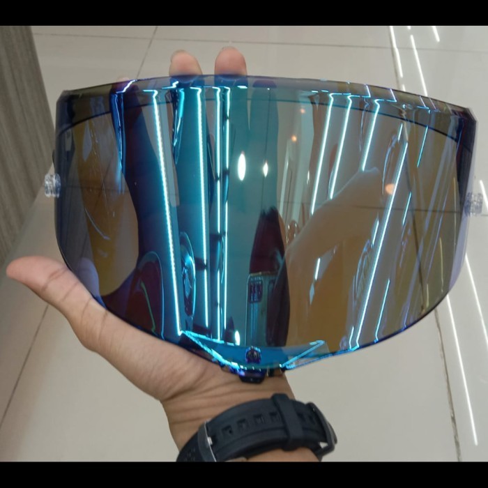 Kaca Visor Aftermarket untuk Helm AGV Pista/Corsa Mirror Light Blue Aftermarket