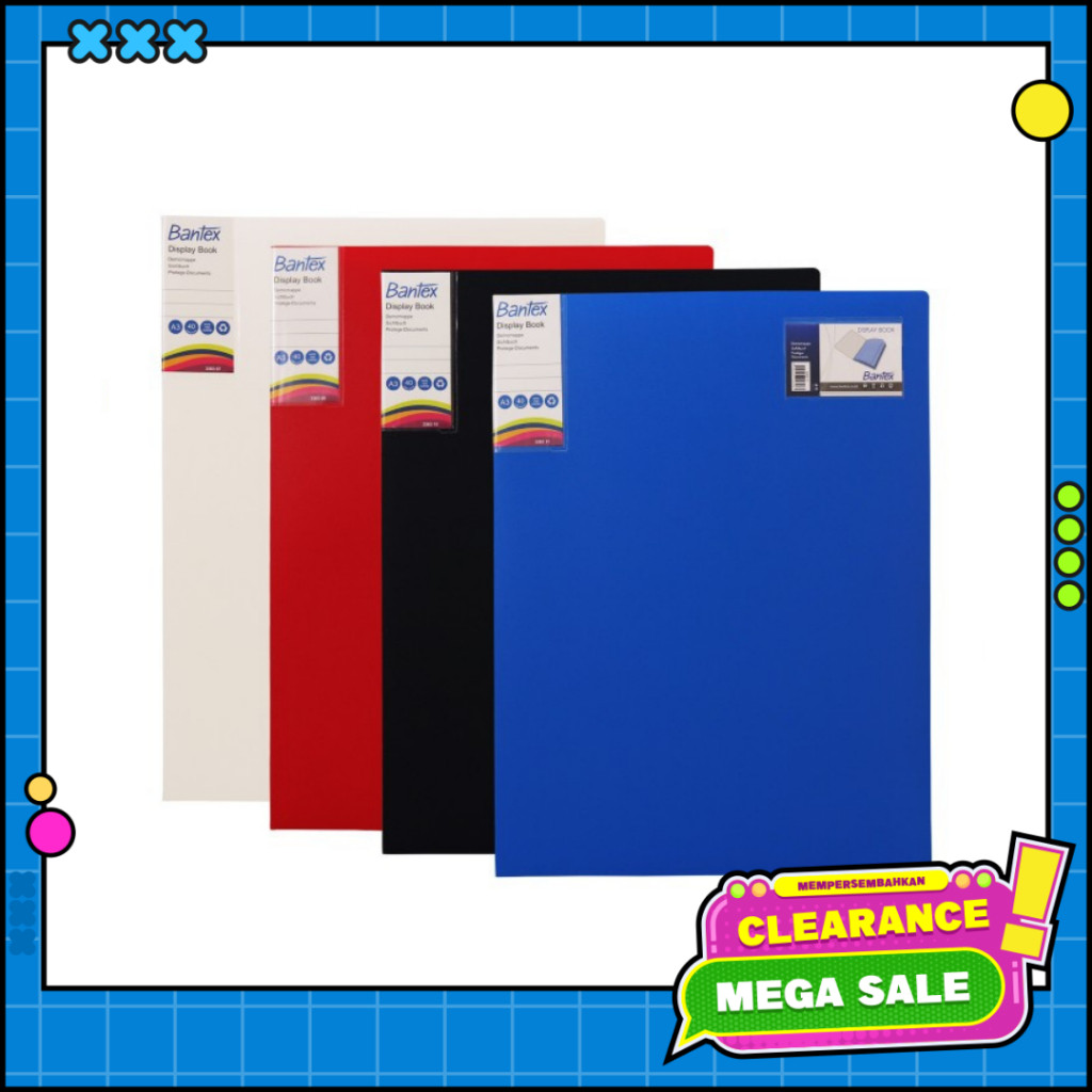 

Bantex Display Book A3 Potrait Clear Holder 40 Pockets - 3363