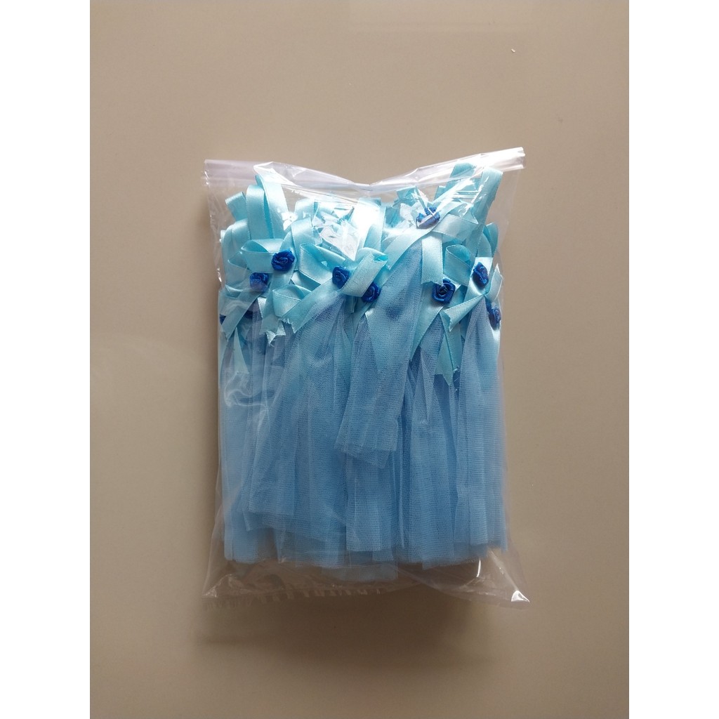 TEMPAT TELUR AQIQAH TILE BIRU MUDA BABY BLUE/ KEMBANG TELUR AQIQAH TILE/ KANTONG TELUR TILE