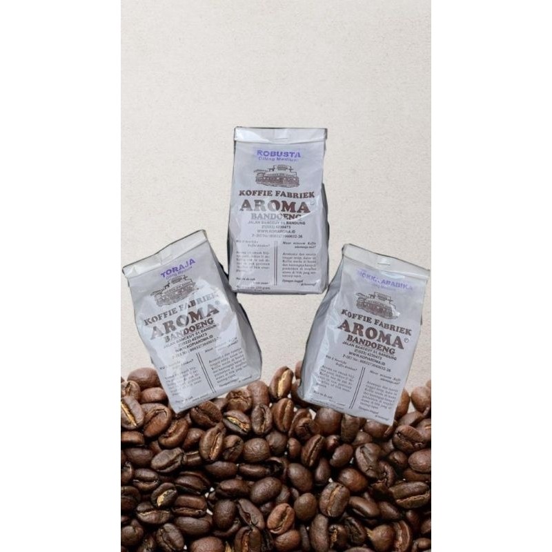 

KOPI AROMA BANDUNG 250GR / MOKKA ARABIKA, ROBUSTA, MIX / FRESH SETIAP HARI