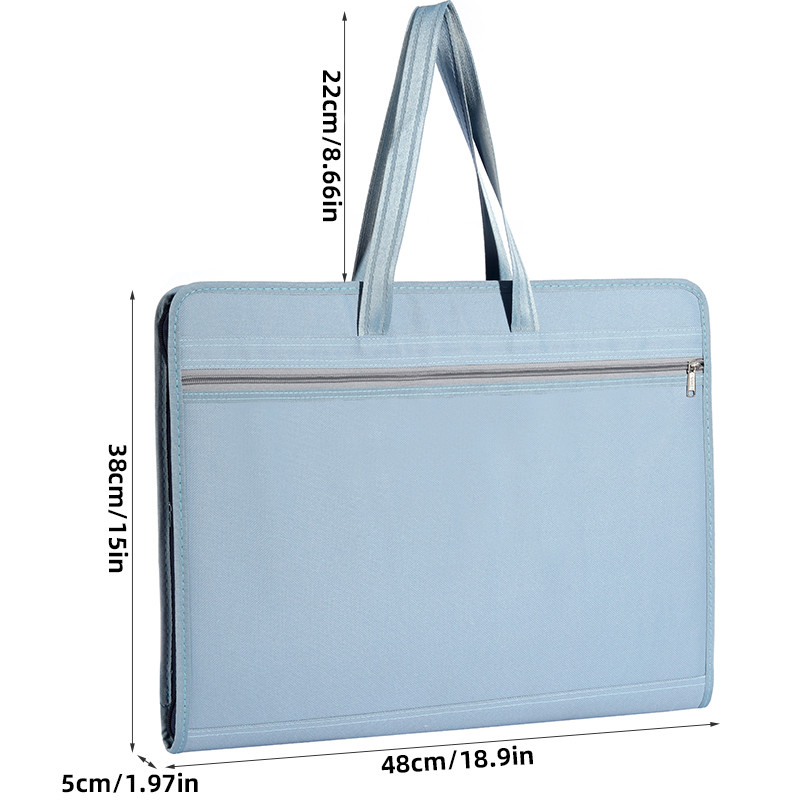 

Large-Capacity A4/A43 Folder – 13-Pocket File Organizer for Documents, Exams & Office Supplies, Durable Handheld Canvas Bag