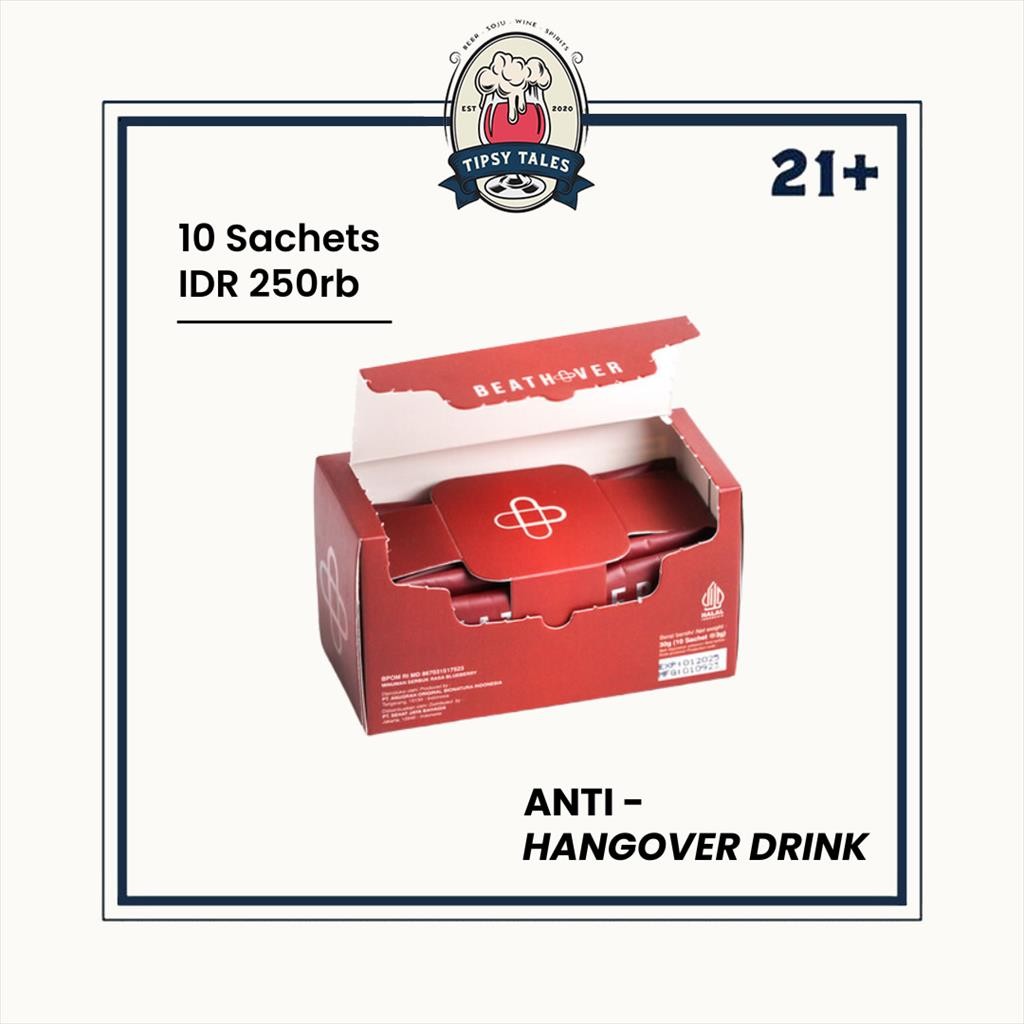 

Beathover Minuman isi 10pcs Hangover Cure / Anti Hangover 1 Sachet