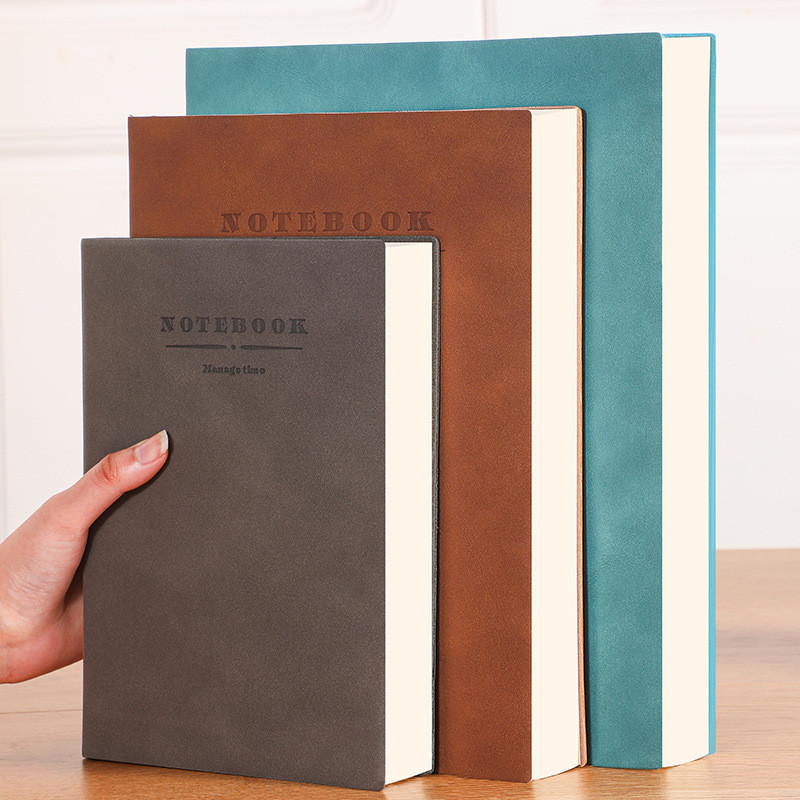 

A4 large soft leather notebook A5 simple student horizontal line business thick B5 notebook