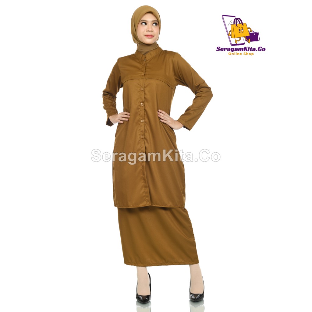 Setelan Seragam Tunik Pemda PNS Wanita Rok atau Celana