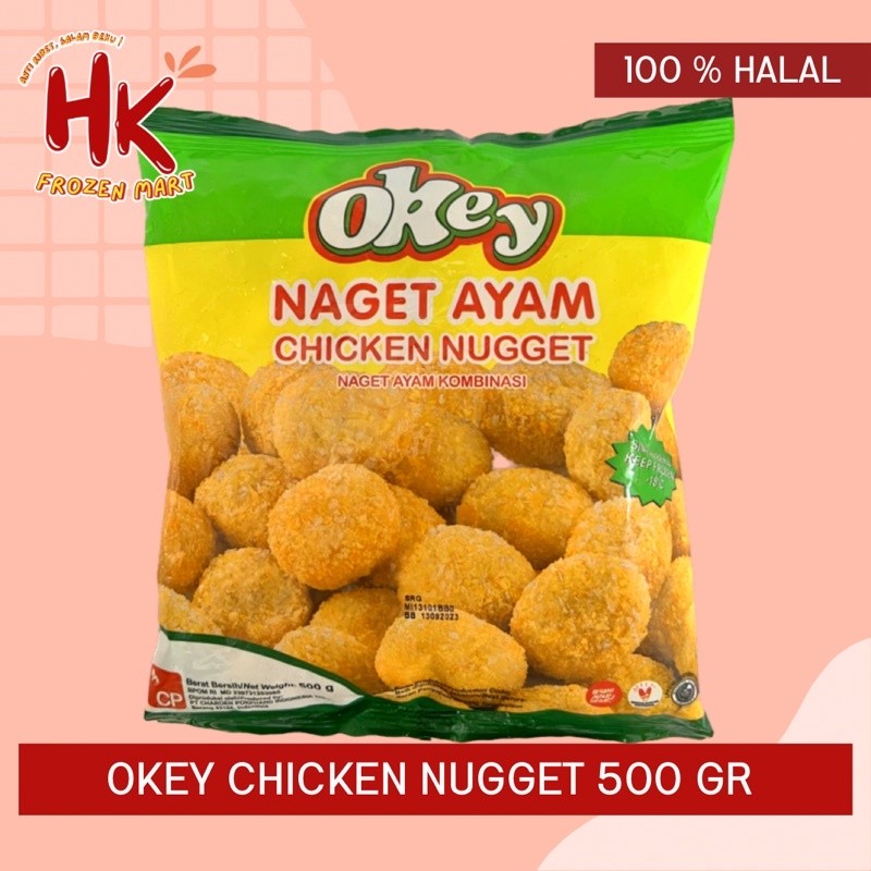 

Okey Chicken Nugget Bulat 500gr (Naget Ayam Coin Akumo Fiesta Champ) / Hk Frozen Mart