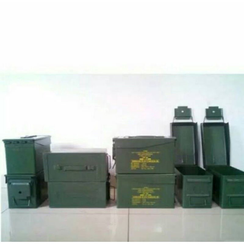 BOX PINDAD BESI JATAH Kotak Besi buatan Pindad / Kotak Besi Multifungsi / kotak penyimpanan