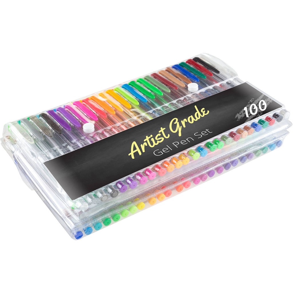 

Artist Grade Color Gel Pen Set 100-Count for Adult Coloring Scrapbooking Doodling Comic Animation
