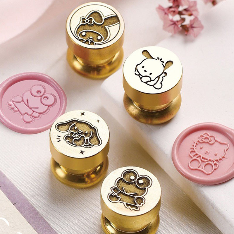 

Laser Fire Seal Mini Copperhead Cartoon Girl Wax Stamp Children's Love Letter Seal Decorative Hand Ledger Seal Head Wholesale