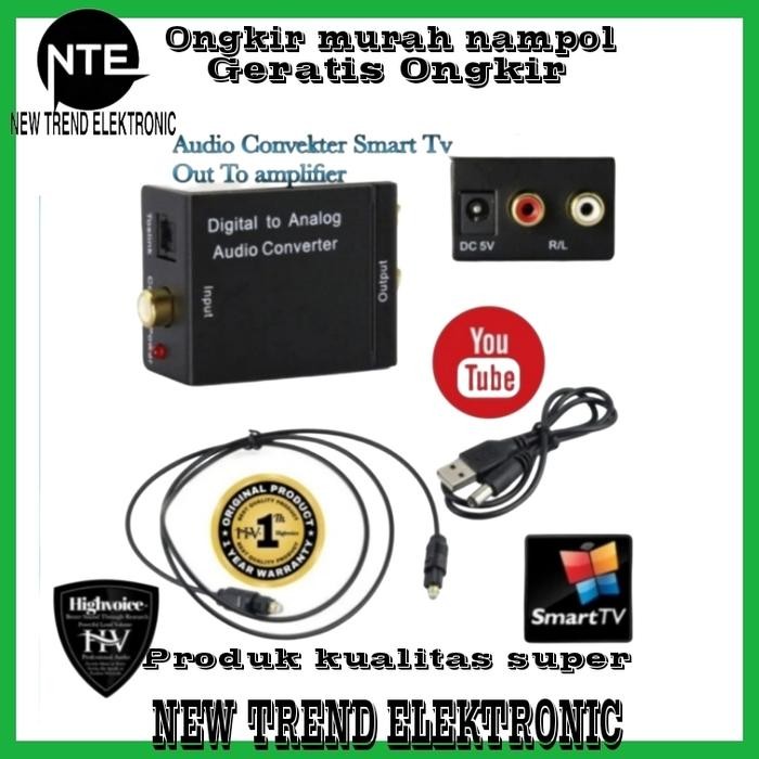 alat convekter Audio Smart tv out to power amplifier Buat karaoke