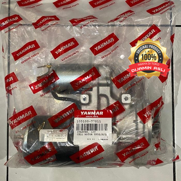 Dinamo starter assy Yanmar TF55-155 105100-77011 Original DIJAMIN ASLI YANMAR