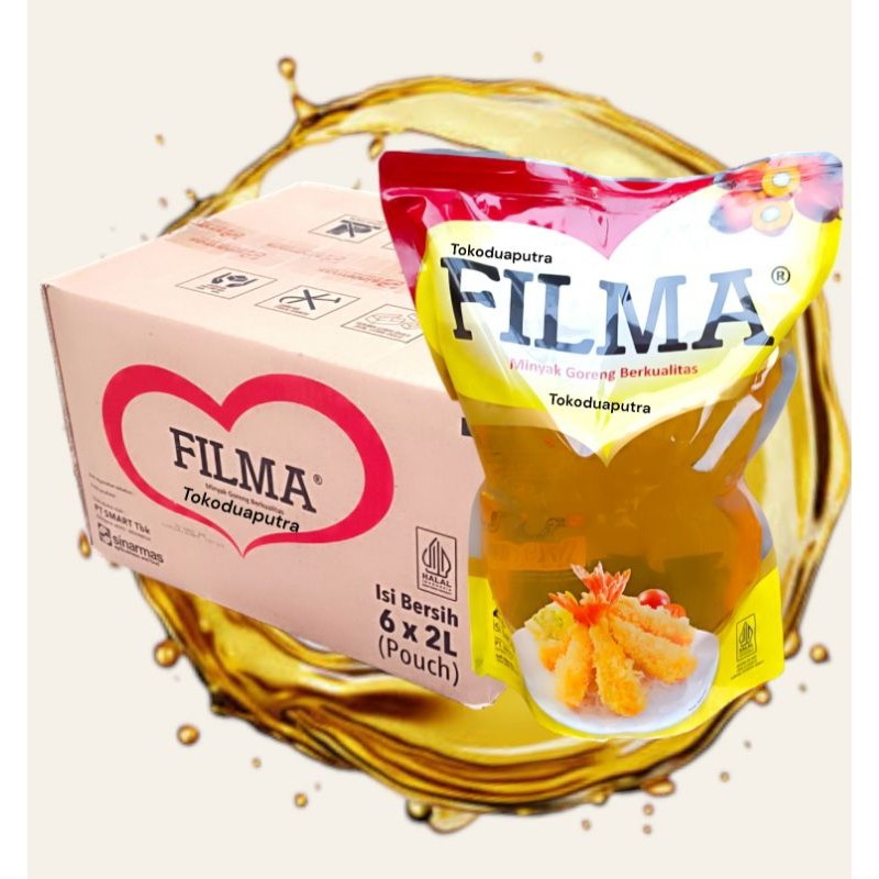 

Minyak Goreng Filma 2 Liter X 6 pouch / minyak Filma 2 Liter kemasan Pouch X 6