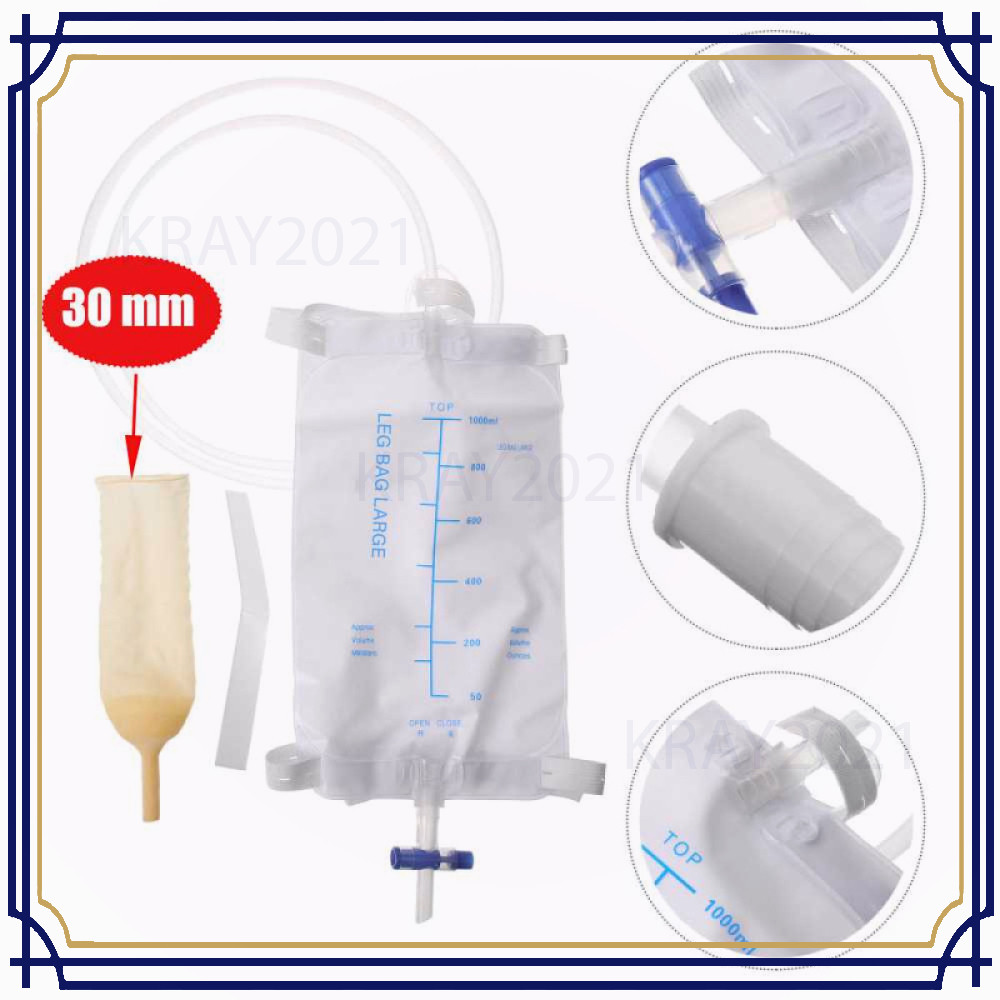 Kantong Urin Kateter Pria Catheter Urinal Bag 1L - RN130
