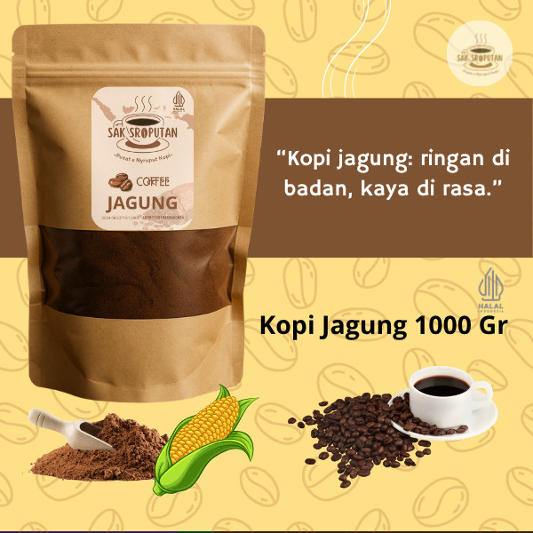 

( SS 01 ) Bubuk Kopi Jagung 1000 gram mantap dan nikmat bubuk kopi jagung 1 kg