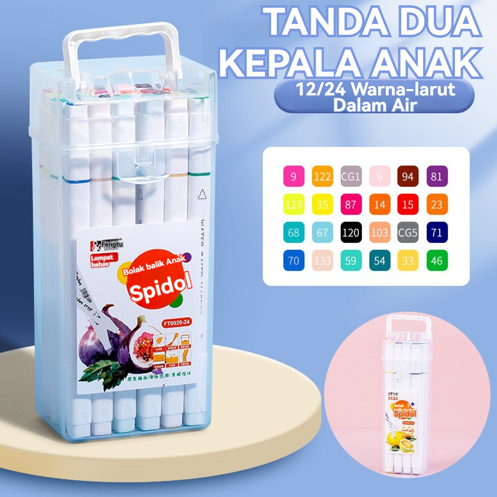 

Pen Berwarna Animasi Pena Ilustrasi Dua Kepala Marker Set Seni Rupa Merekomendasikan Desain Lukisan 12 24 Warna
