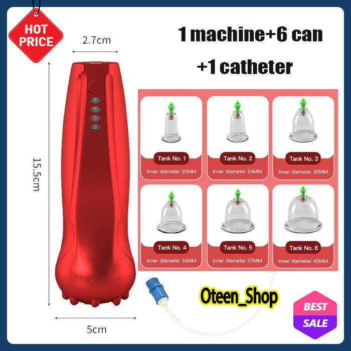 Paket Lengkap Alat Bekam Kop Angin Elektrik Cas - Electric Cupping Device