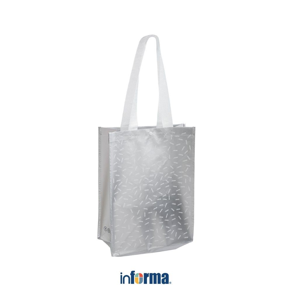 Informa 31.5x16.5x41 cm Tas Belanja - Silver Shopping Bag Tas Serbaguna Kantong Belanjaan Goodie Bag