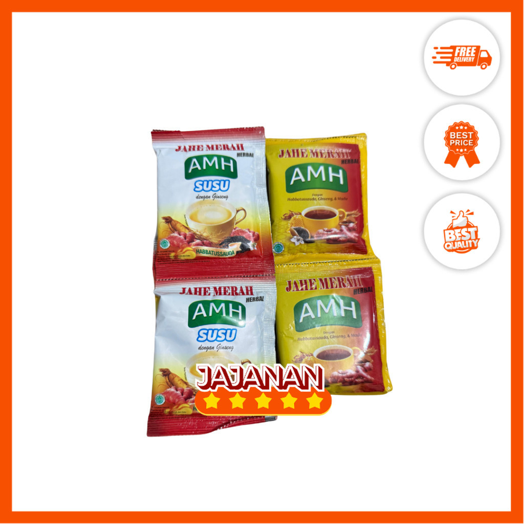 

AMH Jahe Merah/Susu Jahe Minuman Jahe 1 Renceng isi 10 pcs