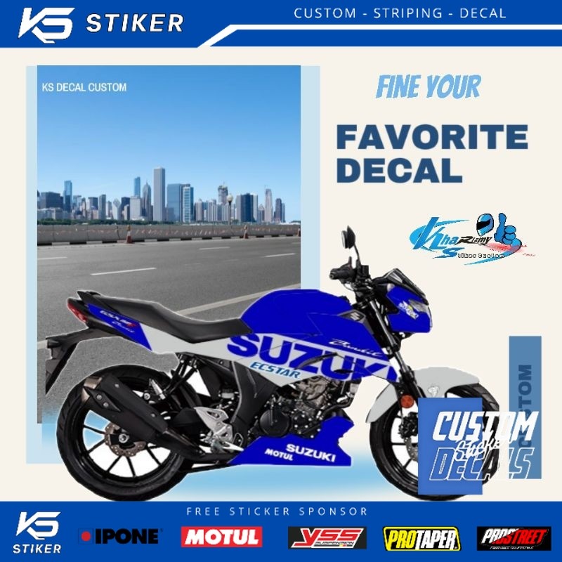 Decal Stiker Full Body Suzuki GSX 150 Bandit Custom Livery Desain