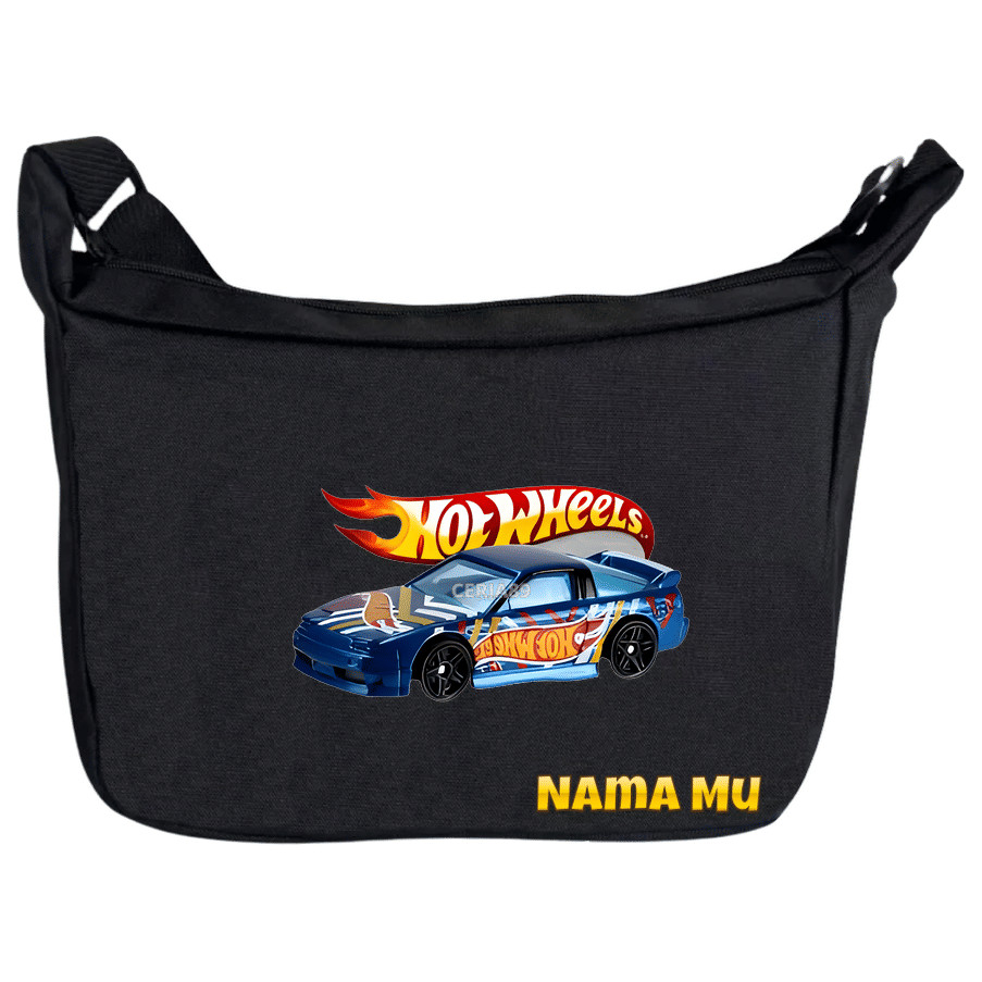Tas Selempang Hot Wheels Anak Cowok Karakter Mobil Balap Keren - Sling Bag Anak Motif Hotwheels Coco