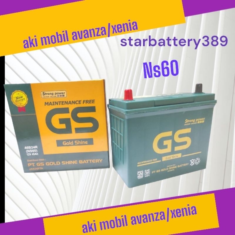 Aki mobil Avanza /Xenia/Rush NS 60 Aki Kering MF Aki Mobil Avanza /Xenia/Rush