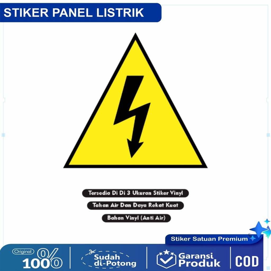 

Stiker Panel Listrik Segitiga / Sign Sticker Bahaya Panel Listrik / Stiker Danger Panel listrik