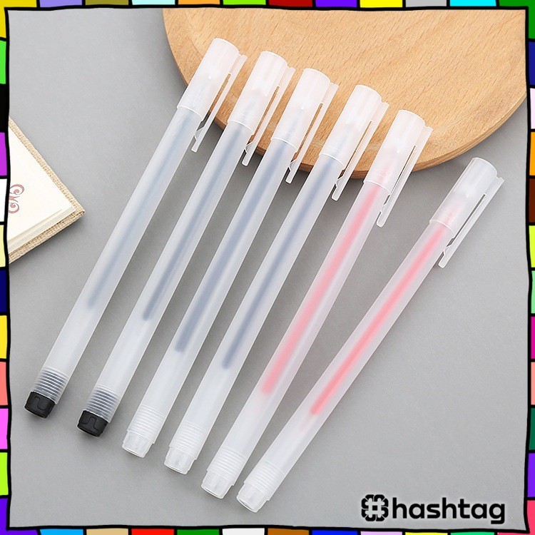 

#️⃣ Pulpen Gel 0.5mm Bolpoin Pena Pulpen Tinta Gel Cair Pena Transparant Pen Gel Y3437