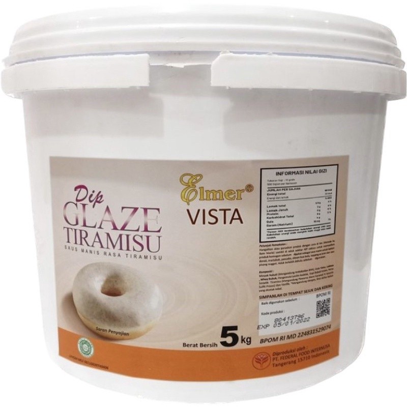

Elmer Dip Glaze Tiramisu Vista 5kg - FRESH EXPIRY