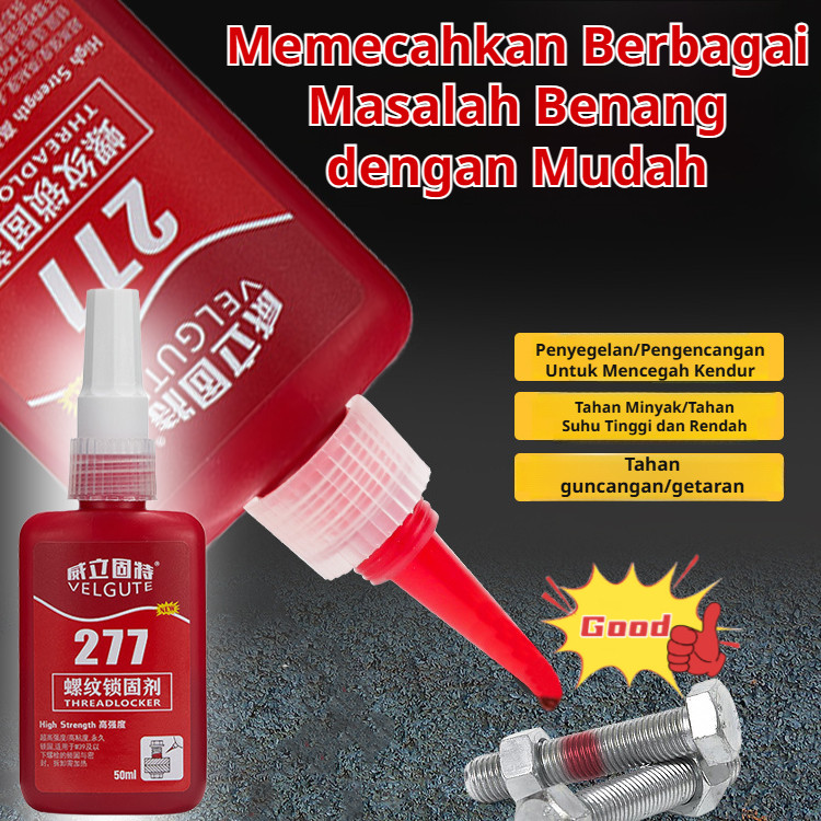 

✨Beli 1 Gratis 1✨Pengunci Ulir Kelas Industri / Pengikat Perekat Anaerobik Kental / Lem Pengikat Anti Kendor Sekrup / Pengunci Ulir Perekat Anaerobik 50ml