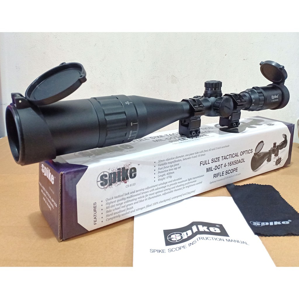 Teleskop Spike 4-16x50 AOL Anti Getar Zoom