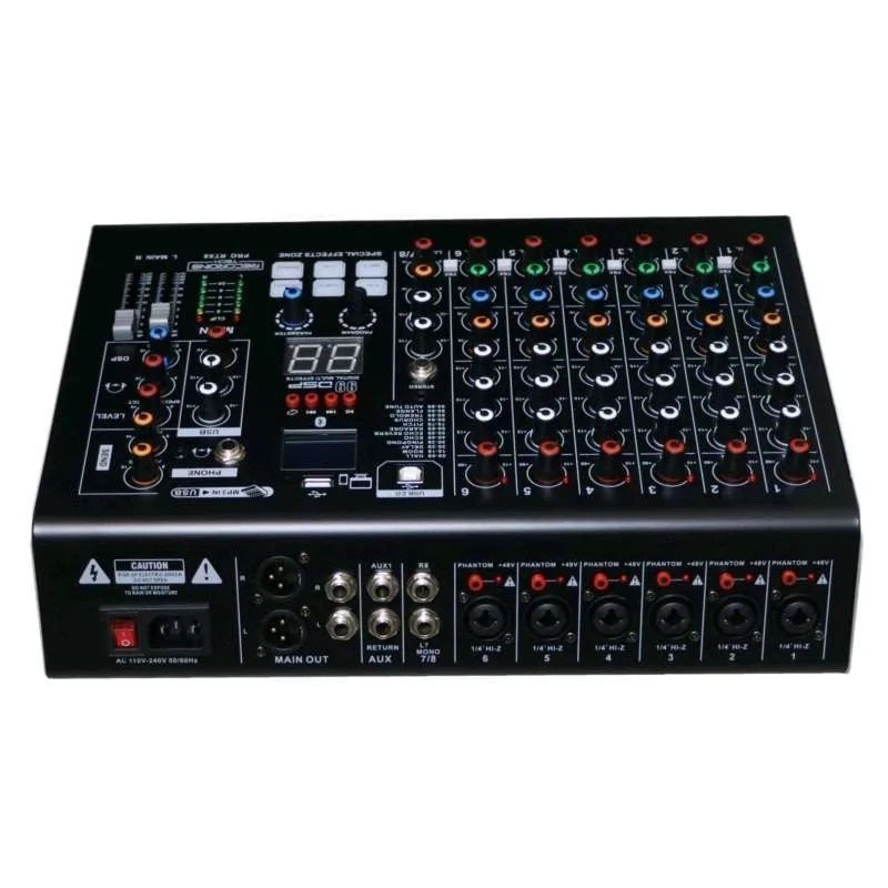 JAMIN MURAH RECORDING TECH PRO-RTX8 / PRO RTX8 Professional Audio Mixer 8 Channel(BISA LANGSUNG ORDE