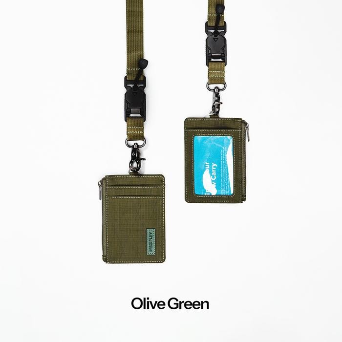 

SIAP KIRIM KINETIC Lanyard Cardholder Wallet ID Card Name Tag by GLHF Studio - Olive Green