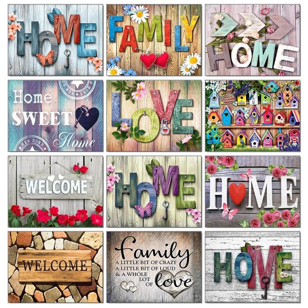 

5D DIY Diamond Painting "Love Home " 3D Flower Art Diamond Embroidery Cross Stitch Kit Full Square/Round Drill Home Decor Gift