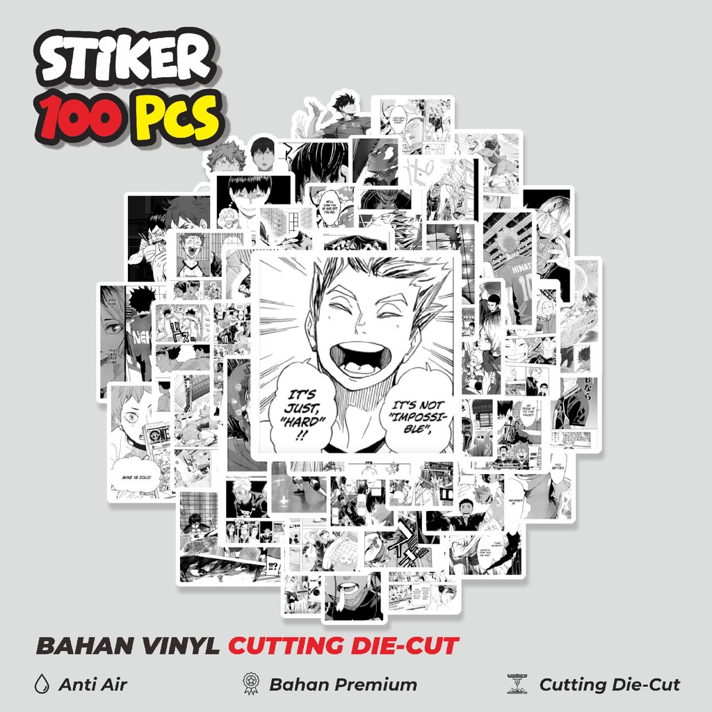 

Terbaru! 50 pcs Stiker Anime Komik Haikyuu!! Dekorasi Lucu Kreatif untuk Notebook, Skateboard, HP