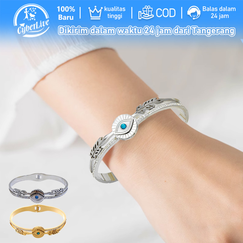 Gelang Wanita Kekinian / Gelang Wanita Logam / Gelang Mata Jahat / Gelang Tangan Wanita