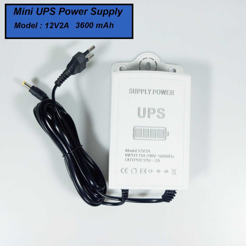 ‼️BISA COD‼️RCHMDSHPHAOWANGDA Mini UPS Power Supply Backup for CCTV Router Alarm - 12V2A