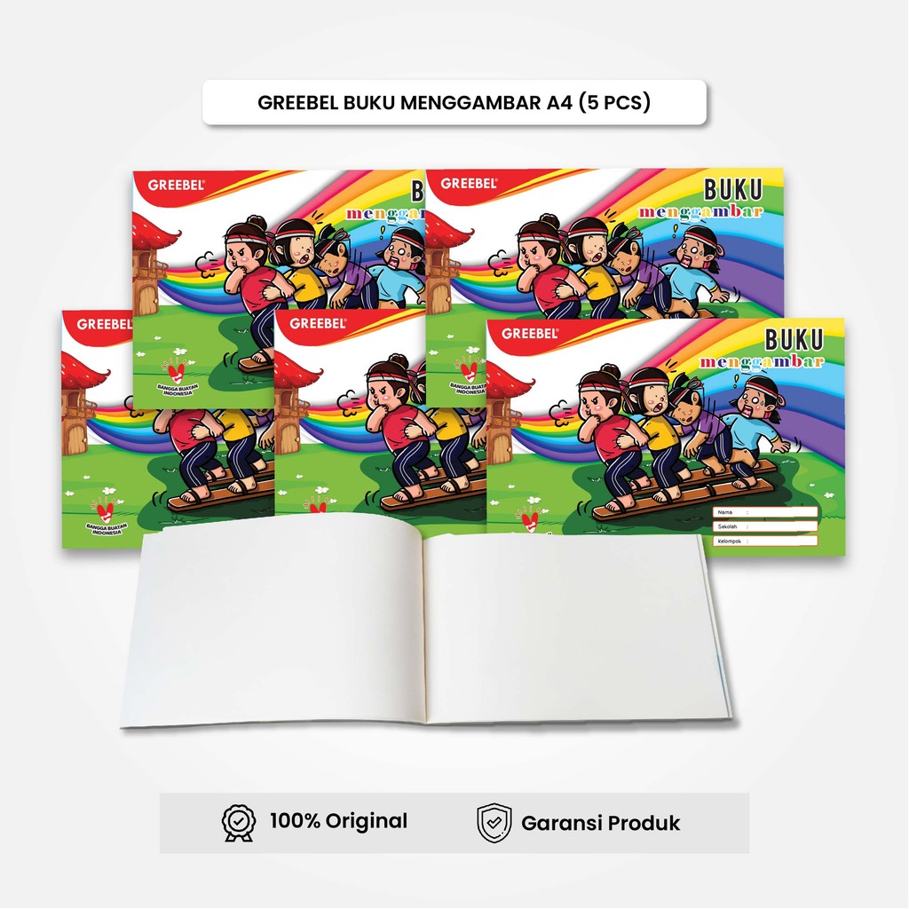 

GREEBEL Buku Gambar A4 (5PCS/PACK) / Sketch Book 16 Halaman (B GAMBAR A4)