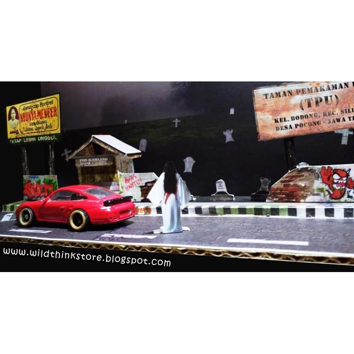 RAZ Diorama Horor Lucu Kuburan Angker Bonus 1 Sundel 2 Pocong