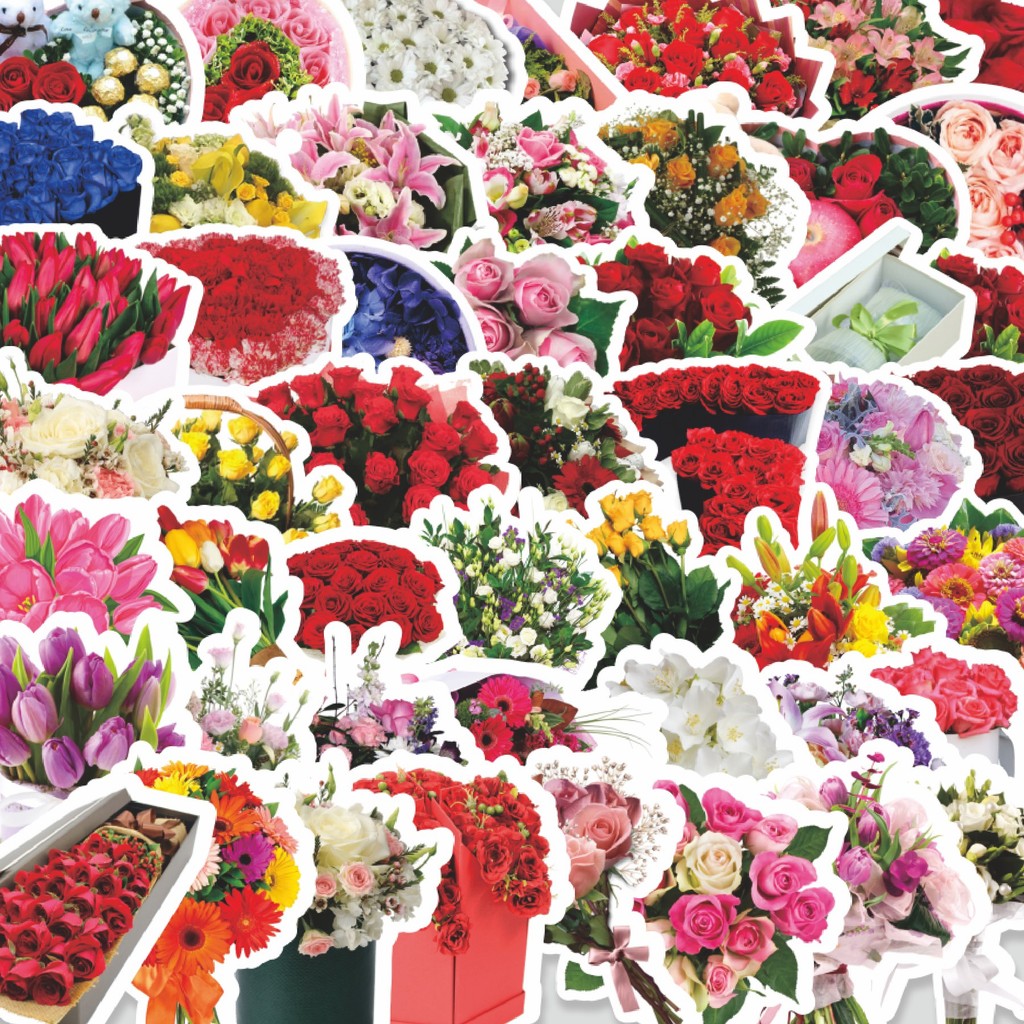 

Stiker Cutting Pack Stiker Flowers Bloom / Bunga Mekar Isi 100Pcs Series Aesthetic Lucu Keren Untuk Koper Bahan Vynil