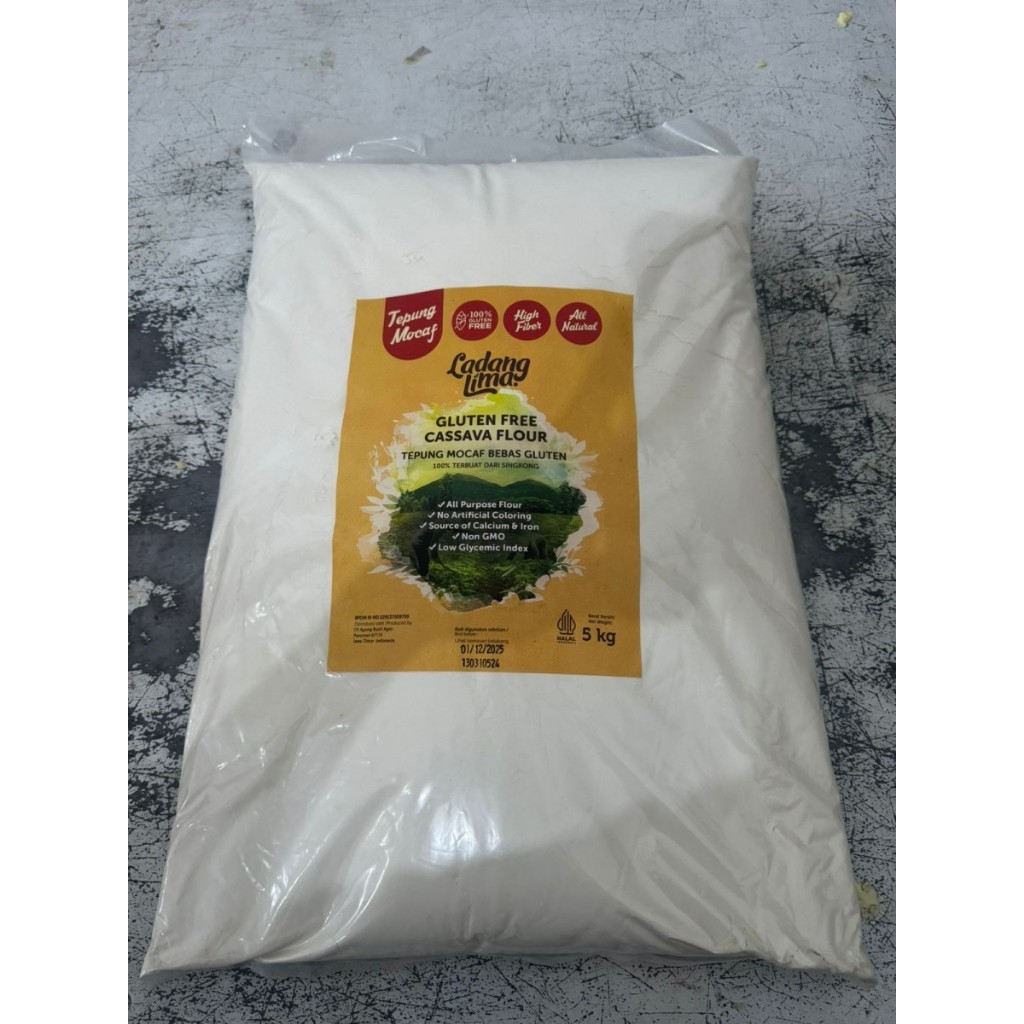 

Cassava Flour Ladang Lima / Gluten Free Flour Cassava / Mocafine Flour Ladang Lima - 5 Kg