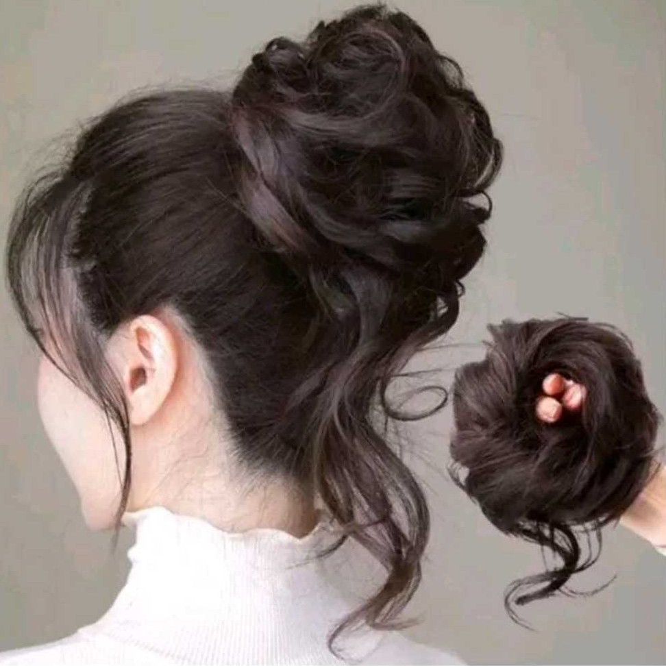 IKAT RAMBUT MODEL WIG SANGGUL CEPOL / MESSY CURLY HAIR KOREAN STYLE / IKAT RAMBUT PALSU KERITING ELE