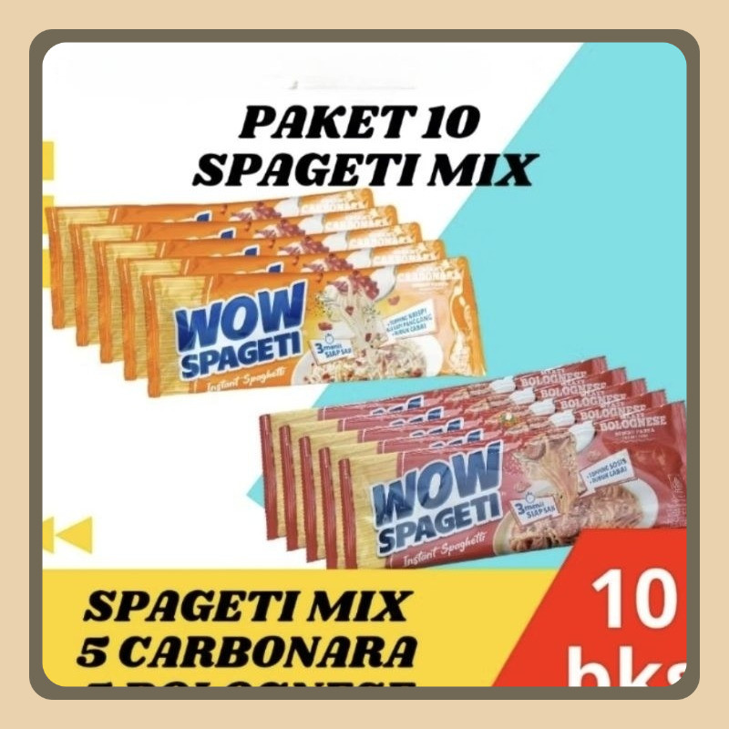 

PAKET 10 BUNGKUS SPAGETI WOW
