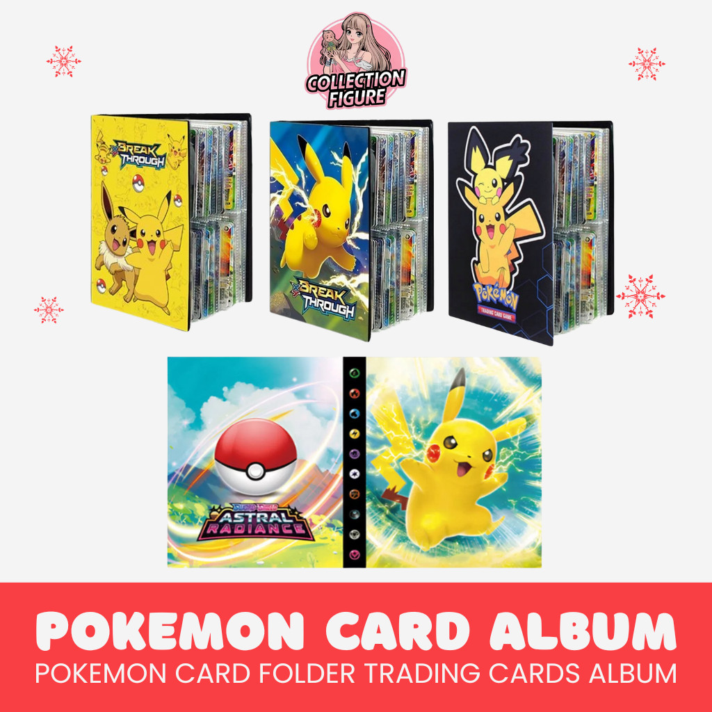 

CF 120 Pcs Kartu Pokemon Map Album 4 Slot Penyimpanan Koleksi Buku Catatan Album Pokemon Book Cards Holder