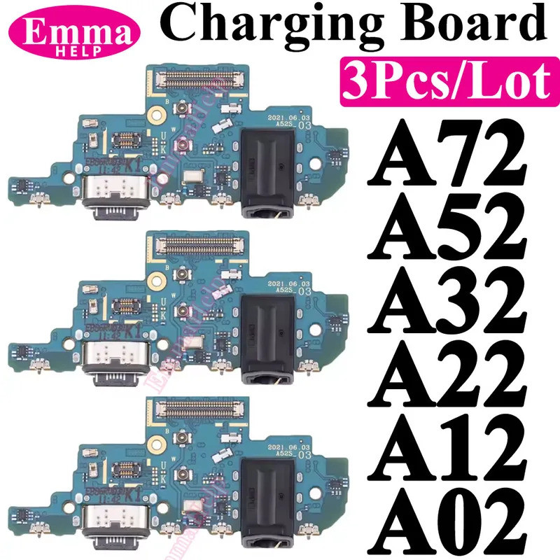 

3Pcs Papan Port Pengisian USB untuk SamSung A72 A52 A32 A22 A12 A02 Papan Pengisi Daya Kabel Fleksibel A725 A526 A525 A326 A325 A125 A226 A42