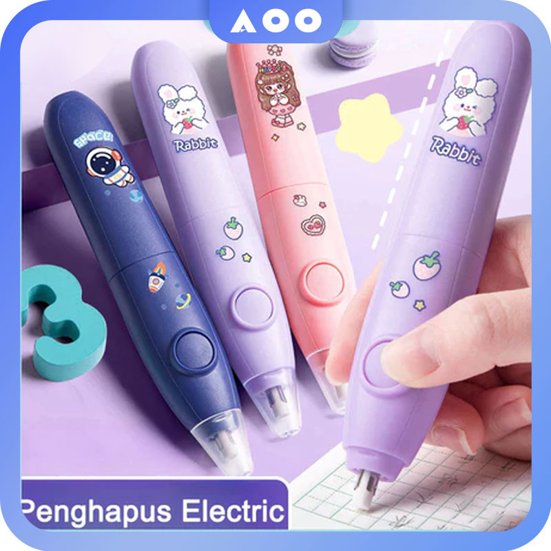 

Penghapus Pensil Elektrik+Refill & Kipas / electric pencil eraser penghapus pensil elektrik/Alat Tulis Anak Sekolah/ Eraser Electric