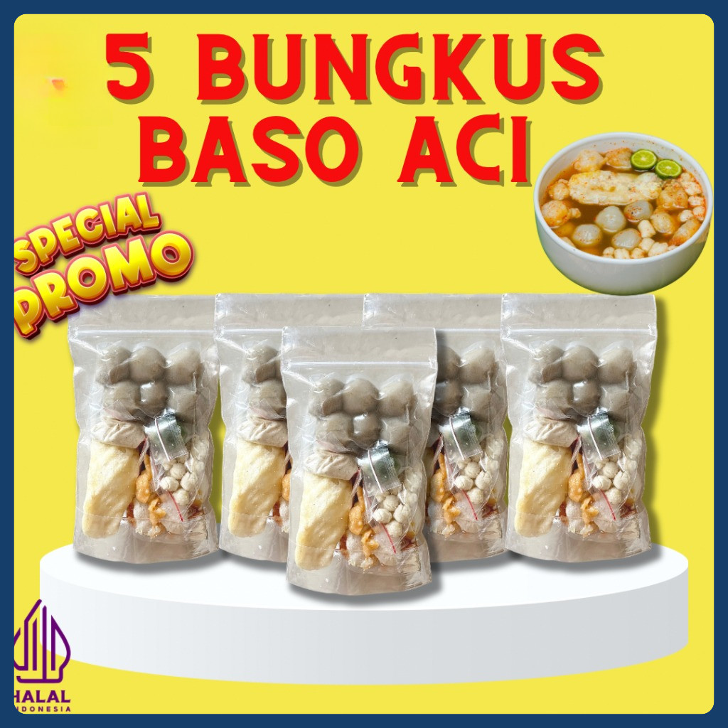 

5 BUNGKUS BASO ACI INSTAN ORIGINAL MAKANAN ISNTAN BOCI GUDANGSNACKTGR KALDU PEDAS