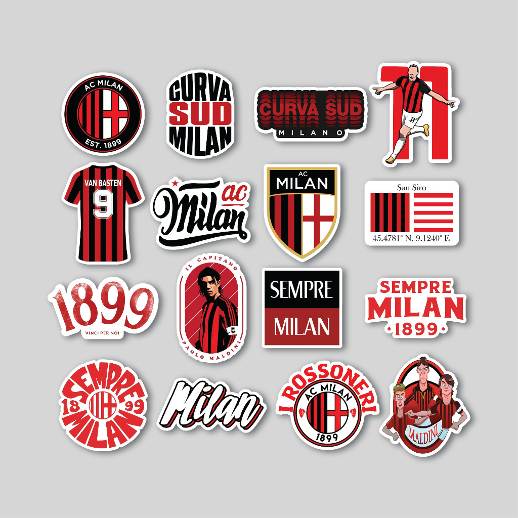 

Sticker Pack AC Milan | Sticker Tumbler | Stiker Laptop Koper Helm